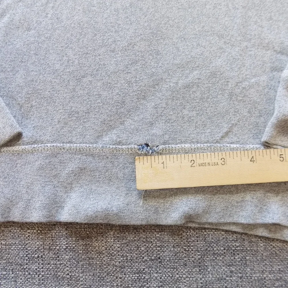 J. Crew Sweatshirt Mens XL Gray Fair V-Stitch Long Sleeve Cotton Pullover